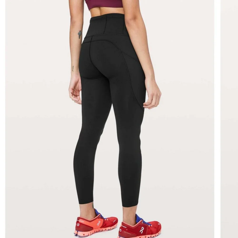 Lululemon Fast & Free 7/8 Tight Black 8 - Picture 5 of 10